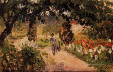  1899 Oil Painting - garden at eragny 1899 Camille Pissarro